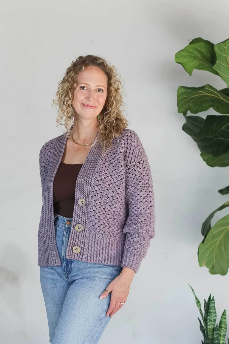 Easy Half Double Crochet Cardigan – Free Pattern