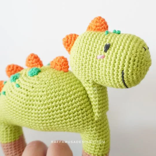 Crochet Dinosaur Stuffie - RaffamusaDesigns