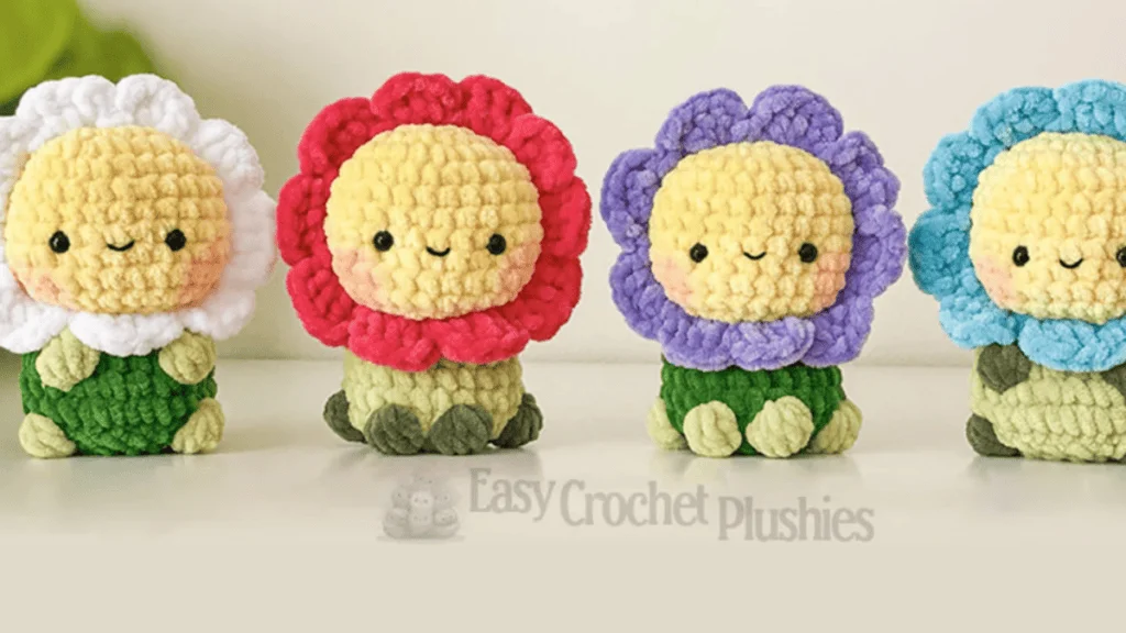 no sew, amigurumi, flower