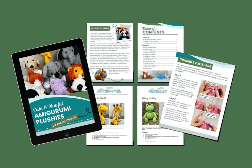 amigurumi plushies ebook mockup