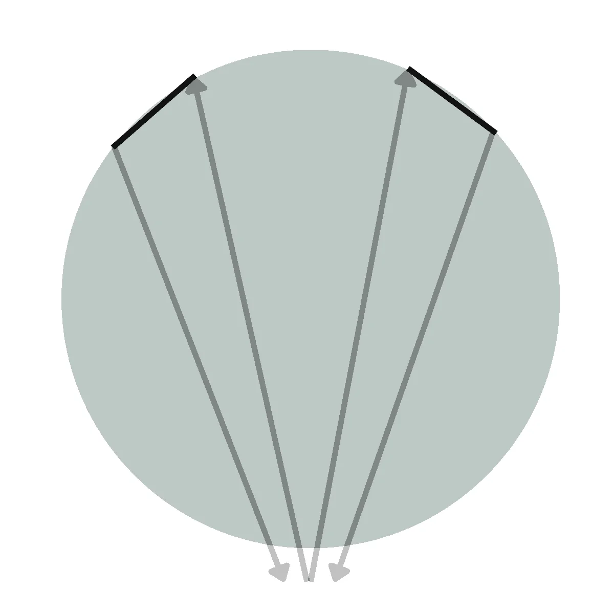 Diagram indicating where to insert needle for bunny head shaping.