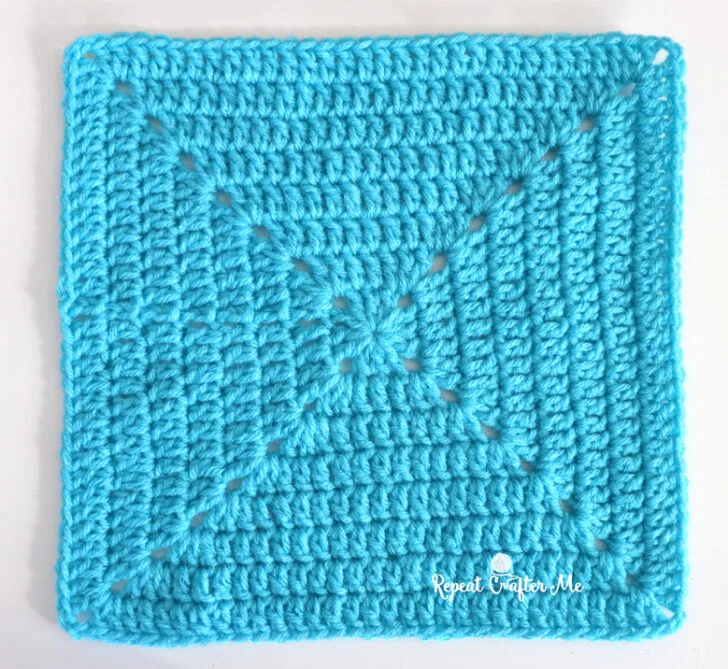 Easy Double Crochet Solid Granny Square