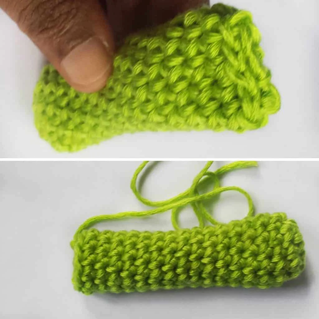 crochet frog arms