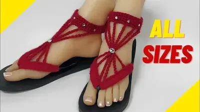 no sew crochet flip flops