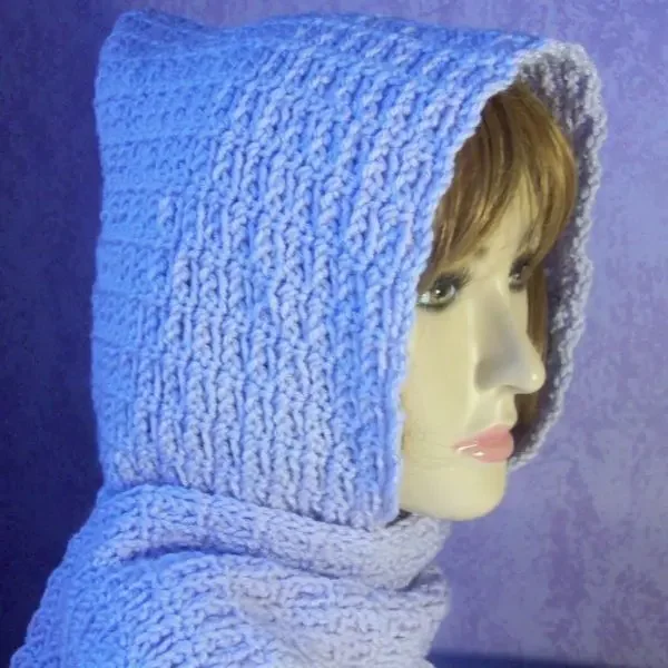 Beginner Chain Stitch Hooded Scarf - FREE Crochet Pattern