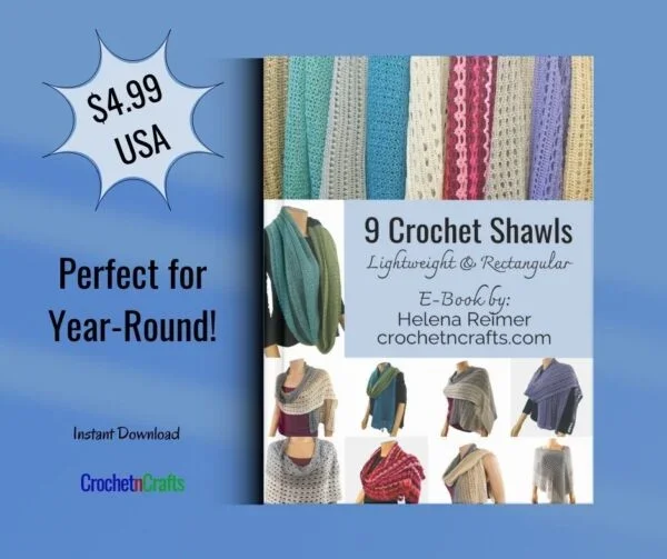 9 Crochet Shawls - Lightweight and Rectangular 9 Crochet Shawls - Lightweight and Rectangular