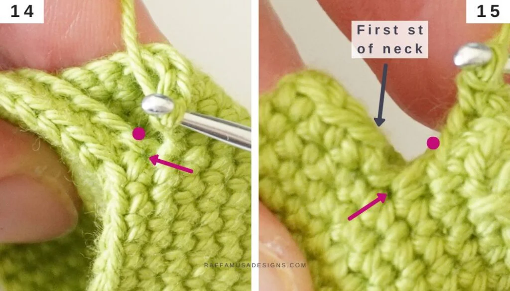 Assembly of Dinosaur Baby Rattle - Steps 14-15 - RaffamusaDesigns