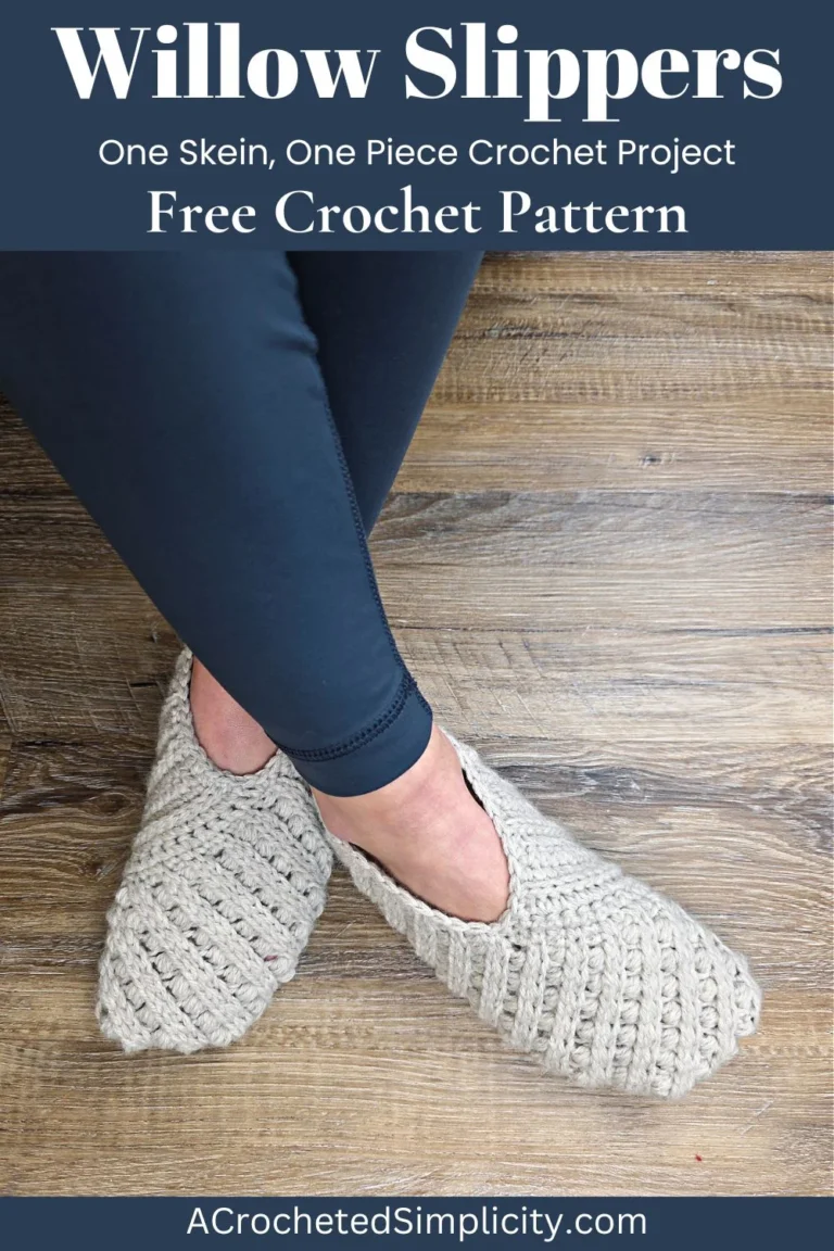 Best Easy Willow Crochet Slippers Free Crochet Pattern