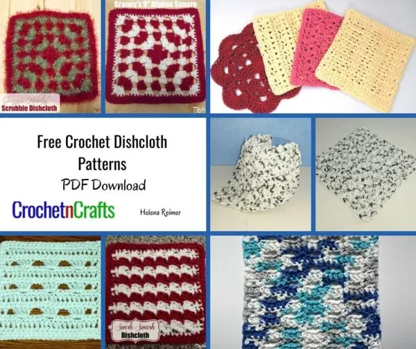 Single and Double Crochet Ribbed Dishcloth